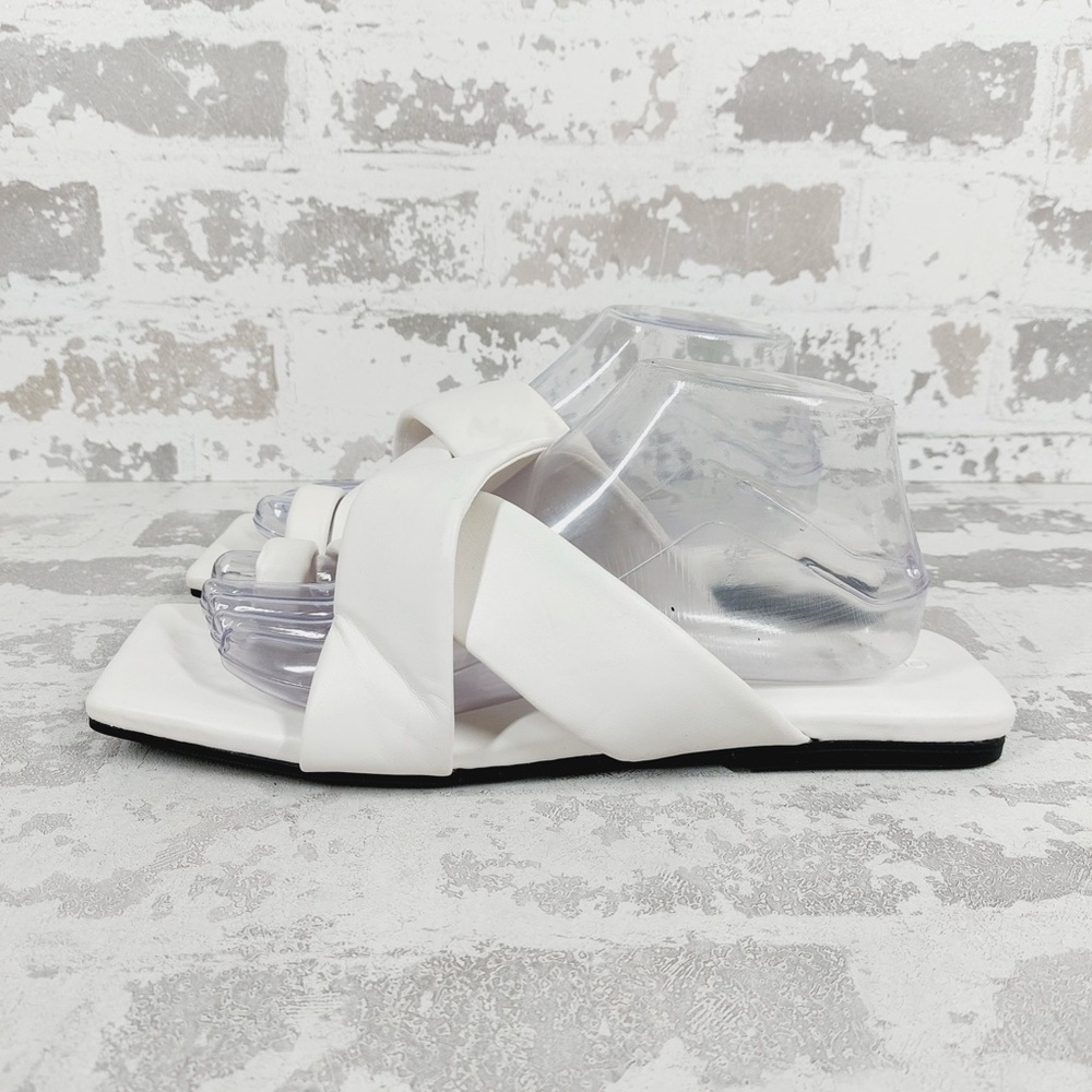 NEW Open Edit Nordstrom Otto Slip On Slide Sandals White H140